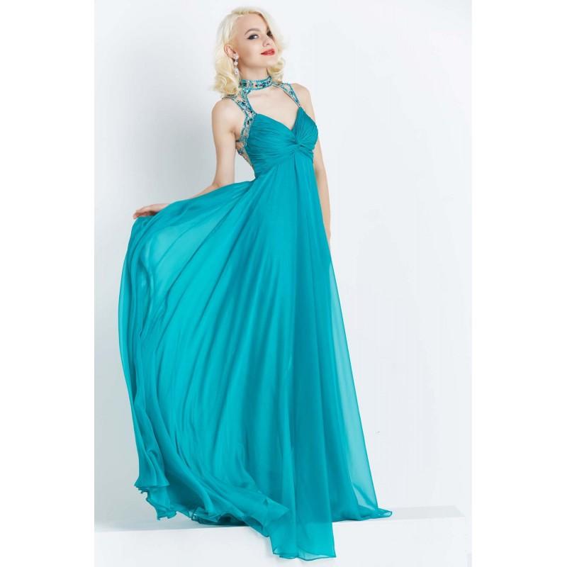 زفاف - Dreamy Covered Beading Prom Dress Scoop Neck Hunter Green - dressosity.com