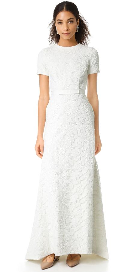 Wedding - Self Portrait White Roses Gown