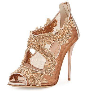 Mariage - Ambria Beaded Lace 100mm Sandal