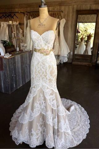 زفاف - Mermaid Lace Wedding Dress,Sweethea