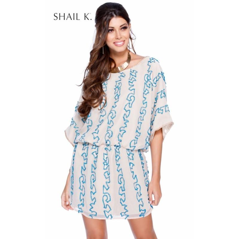 زفاف - Blush/Turquoise 1068 by Shail K Social Collection - Color Your Classy Wardrobe