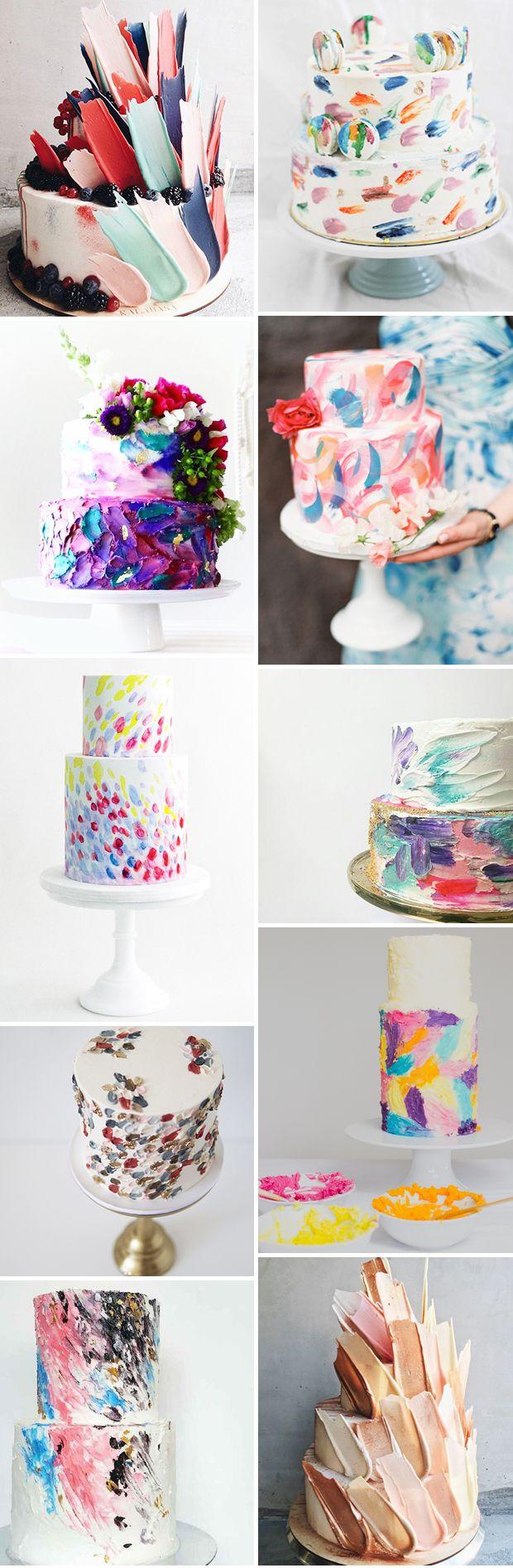 Mariage - Brushstroke Cakes - 12 Phenomenal Wedding Cake Works Of Art