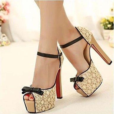 Hochzeit - Women's Shoes Two-Pieces Lace High Heel Peep Toe Sandal More Color Available
