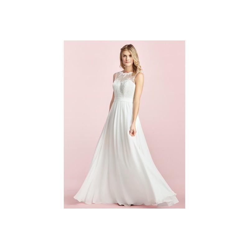 زفاف - Ivory Azazie Macaria BG - Illusion Illusion Floor Length Chiffon And Lace Dress - Cheap Gorgeous Bridesmaids Store