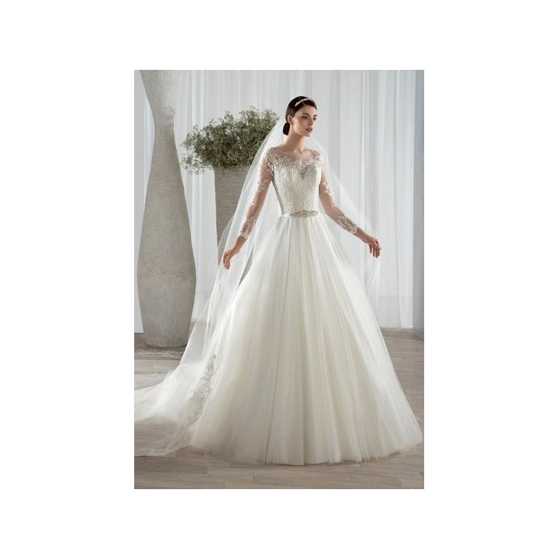 Hochzeit - Vestido de novia de Demetrios Modelo 582 - 2016 Princesa Con mangas Vestido - Tienda nupcial con estilo del cordón