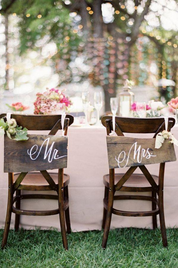 Wedding - 12 Chic Bride And Groom Wedding Chair Decoration Ideas - Page 2 Of 2