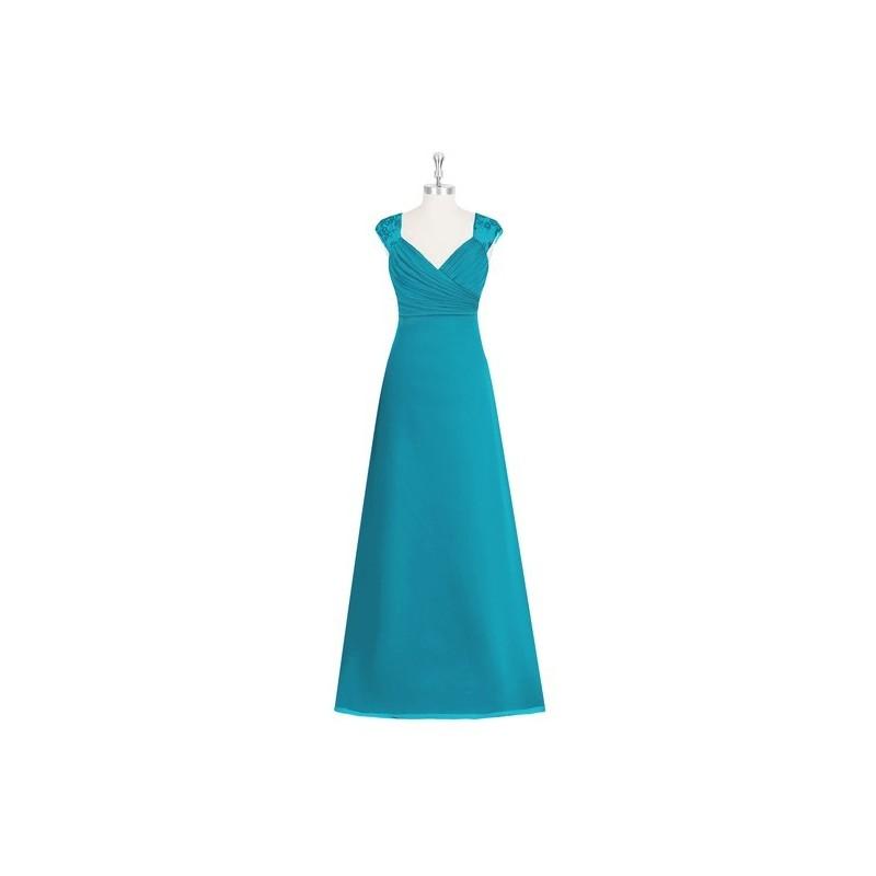 Mariage - Jade Azazie Jaidyn - Illusion V Neck Floor Length Chiffon And Lace Dress - Cheap Gorgeous Bridesmaids Store
