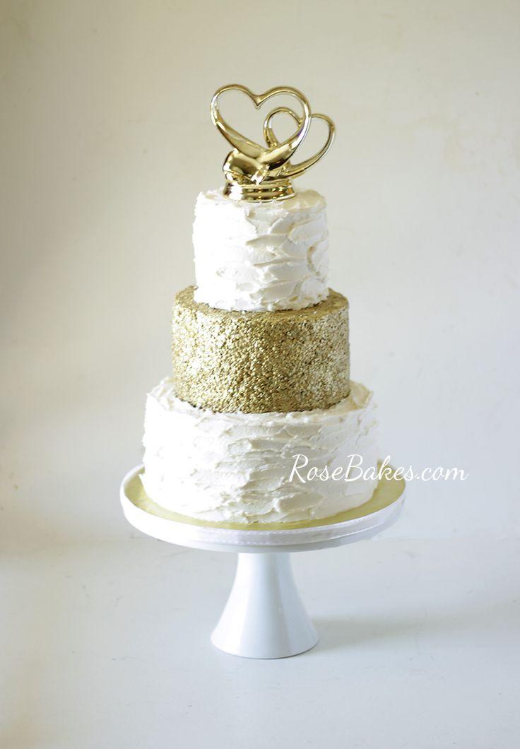 زفاف - Gold Sequin Cake