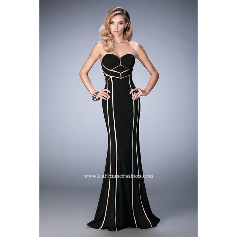 Hochzeit - La Femme 22205 Black,Ivory Dress - The Unique Prom Store