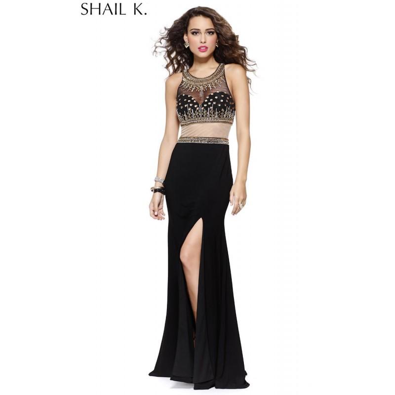 Hochzeit - Shail K. 3932 Black/Gold,Nude,Turquoise Dress - The Unique Prom Store