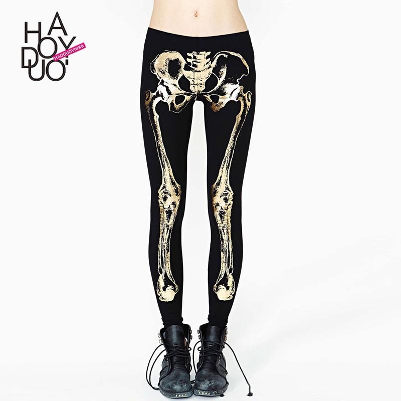 Mariage - Vogue Printed Skull Skeleton Tight - Bonny YZOZO Boutique Store