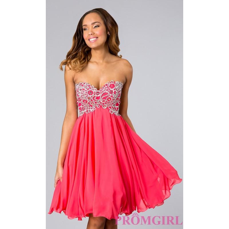 Mariage - Short Strapless Party Dress - Brand Prom Dresses
