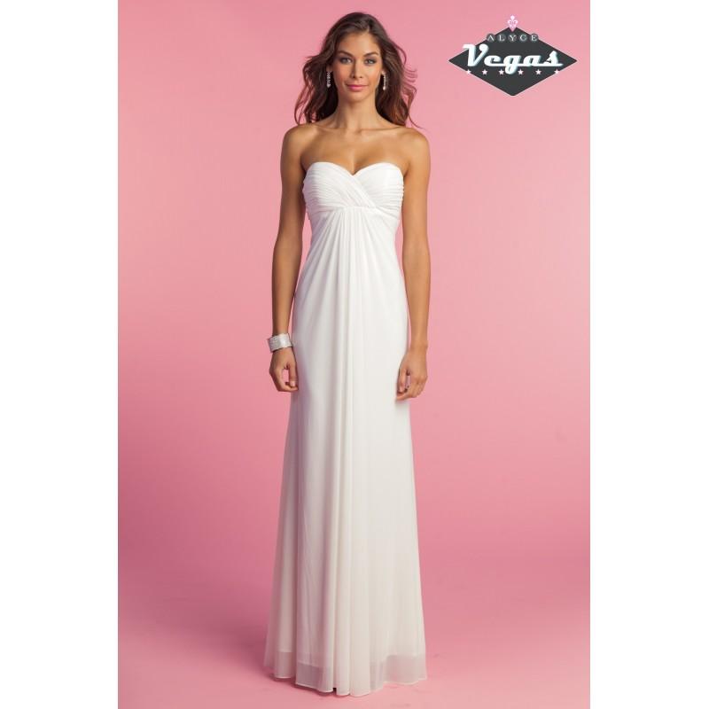 Hochzeit - Alyce Vegas 7001 Strapless Sweetheart Mesh Jersey Gown - 2017 Spring Trends Dresses