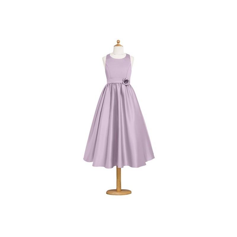 زفاف - Wisteria Azazie Coraline JBD - Scoop Tea Length Satin Strap Detail Dress - Cheap Gorgeous Bridesmaids Store
