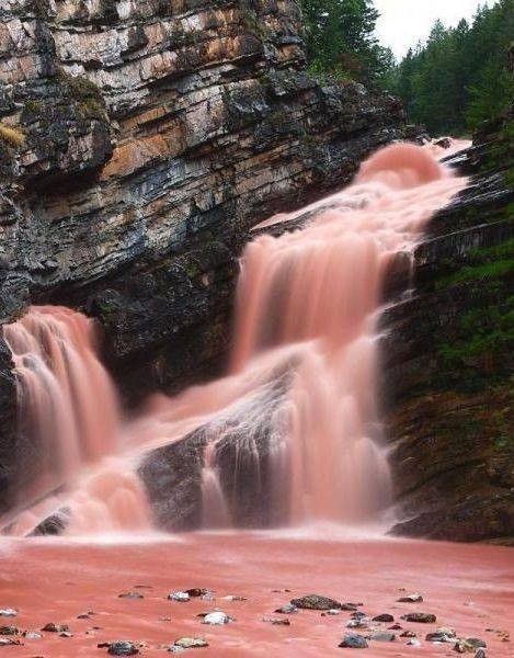 زفاف - Nope This Isn't Photoshop, This Pink Waterfall Is 100% Real
