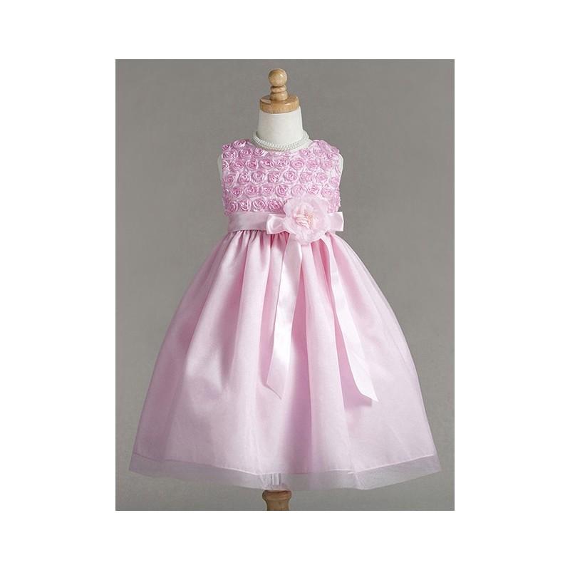 زفاف - Pink Polyester Acetate Rose Buds Dress Style: D4020 - Charming Wedding Party Dresses