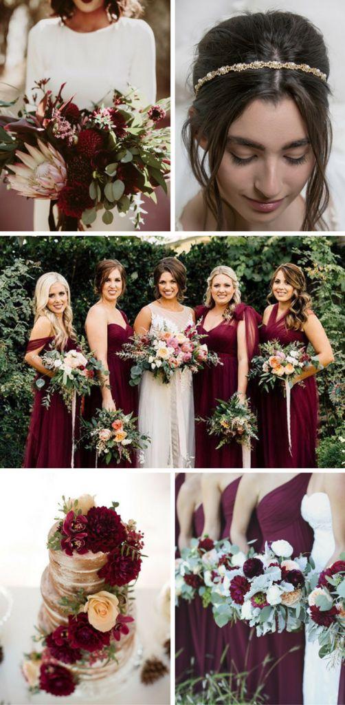 Свадьба - Fall Bridal Trend: Burgundy