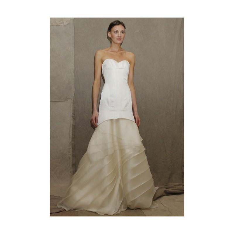 زفاف - Lela Rose - Spring 2013 - Strapless Satin A-Line Wedding Dress with Sweetheart Neckline - Stunning Cheap Wedding Dresses
