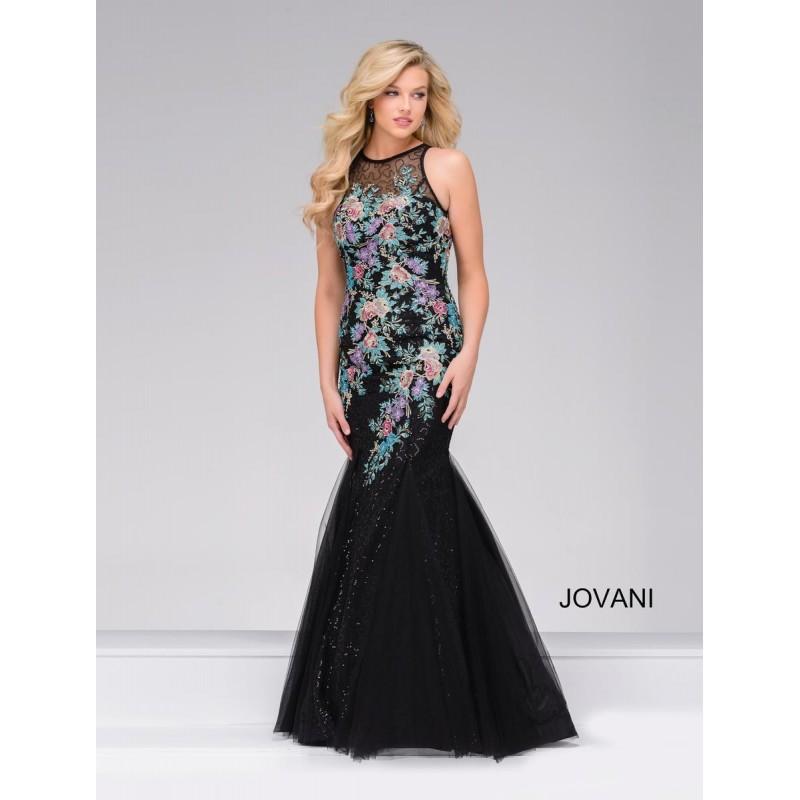 Hochzeit - Jovani 41661 Mermaid Dress with Embroidery - Brand Prom Dresses