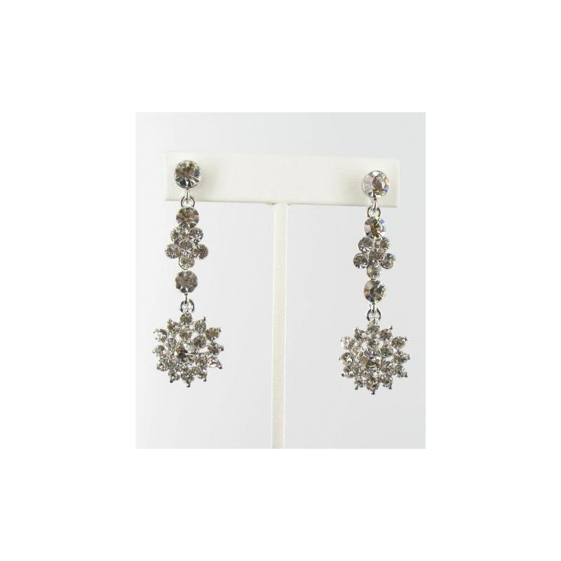 Mariage - Helens Heart Earrings JE-X004418-Silver-Clear Helen's Heart Earrings - Rich Your Wedding Day