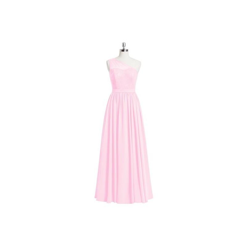 Свадьба - Candy_pink Azazie Rochelle - Illusion One Shoulder Floor Length Chiffon And Lace Dress - Cheap Gorgeous Bridesmaids Store