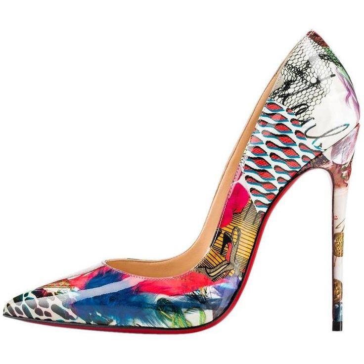Hochzeit - Christian Louboutin New MultiColor Patent Leather So Kate High Heels Pumps In Bo
