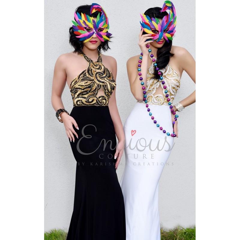 زفاف - Beaded Open Back Gown by Envious Couture Prom - Color Your Classy Wardrobe
