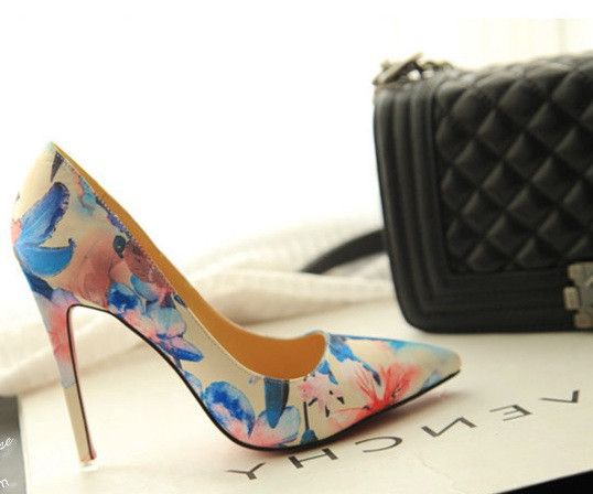 Mariage - RED SOLES "Flowers Of Paradise" High Heels