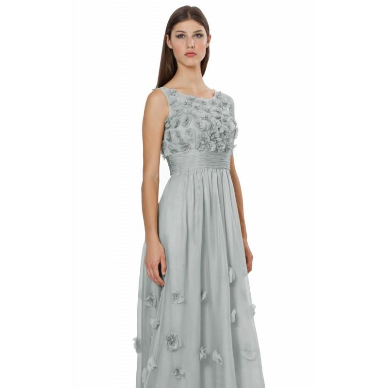 Wedding - Light Silver Embellished Gown by JS Collections - Color Your Classy Wardrobe