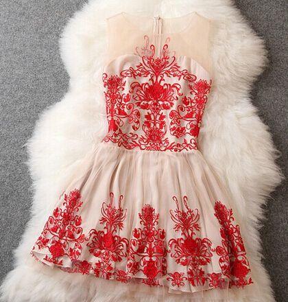 Hochzeit - Embroidery Elegant Dress #092304AD