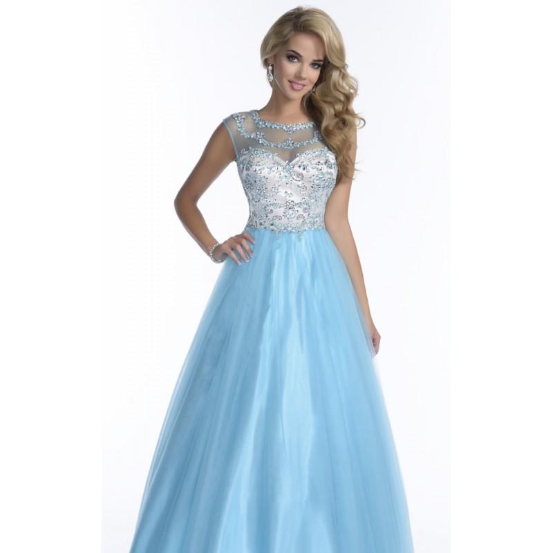 Wedding - Nude/Turquoise Beaded Chiffon Ball Gown by Envious Couture Prom - Color Your Classy Wardrobe