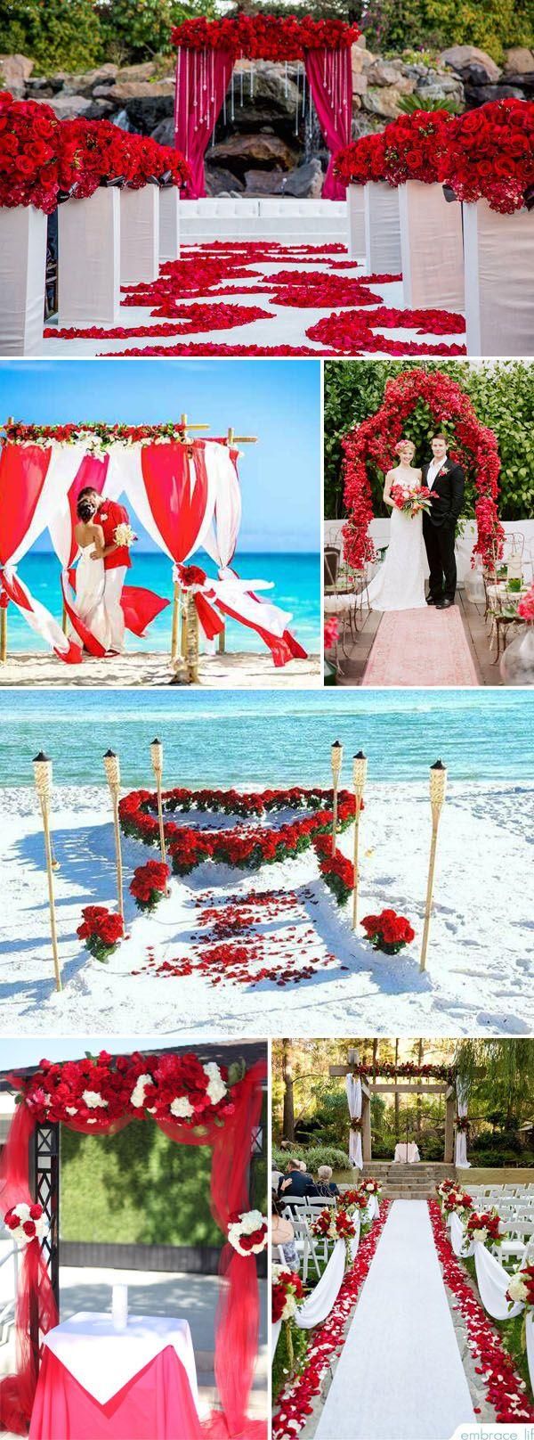 Hochzeit - 40 Inspirational Classic Red And White Wedding Ideas