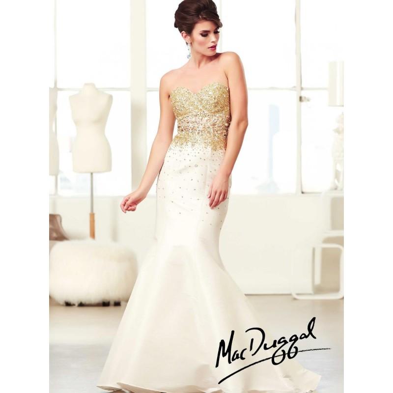 Hochzeit - Mac Duggal Ball Gowns 64655H Sheer Cut Out Dress - Brand Prom Dresses