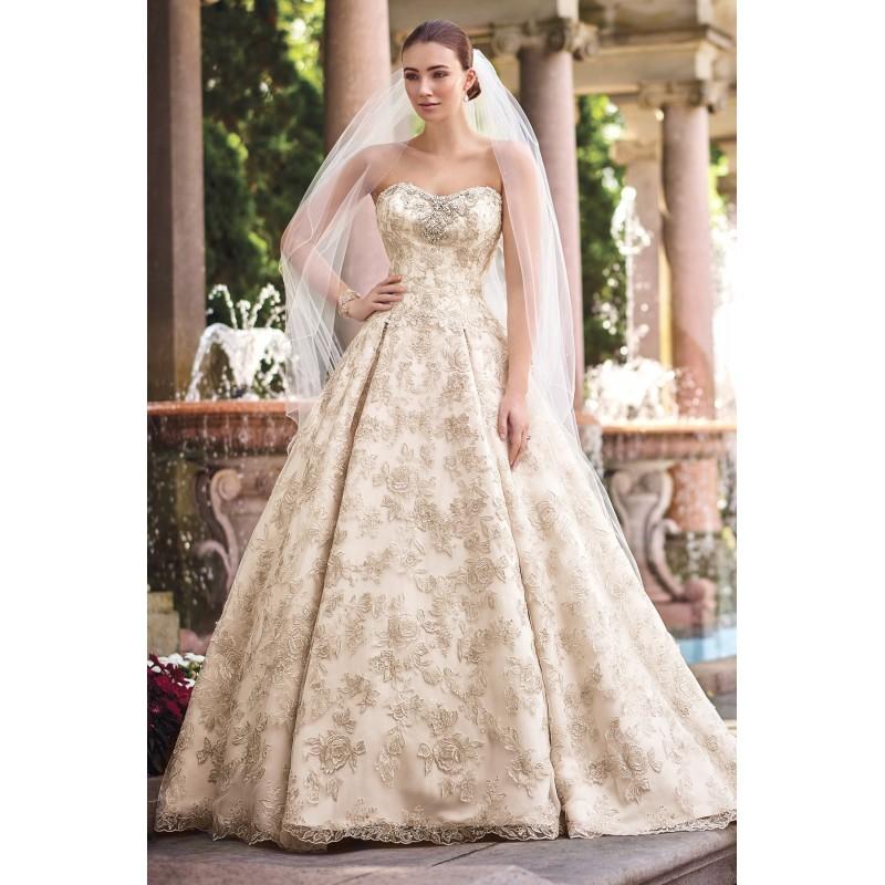 زفاف - Style 117274 by David Tutera for Mon Cheri - Gold  Silver  Ivory  White Lace  Organza Floor Wedding Dresses - Bridesmaid Dress Online Shop