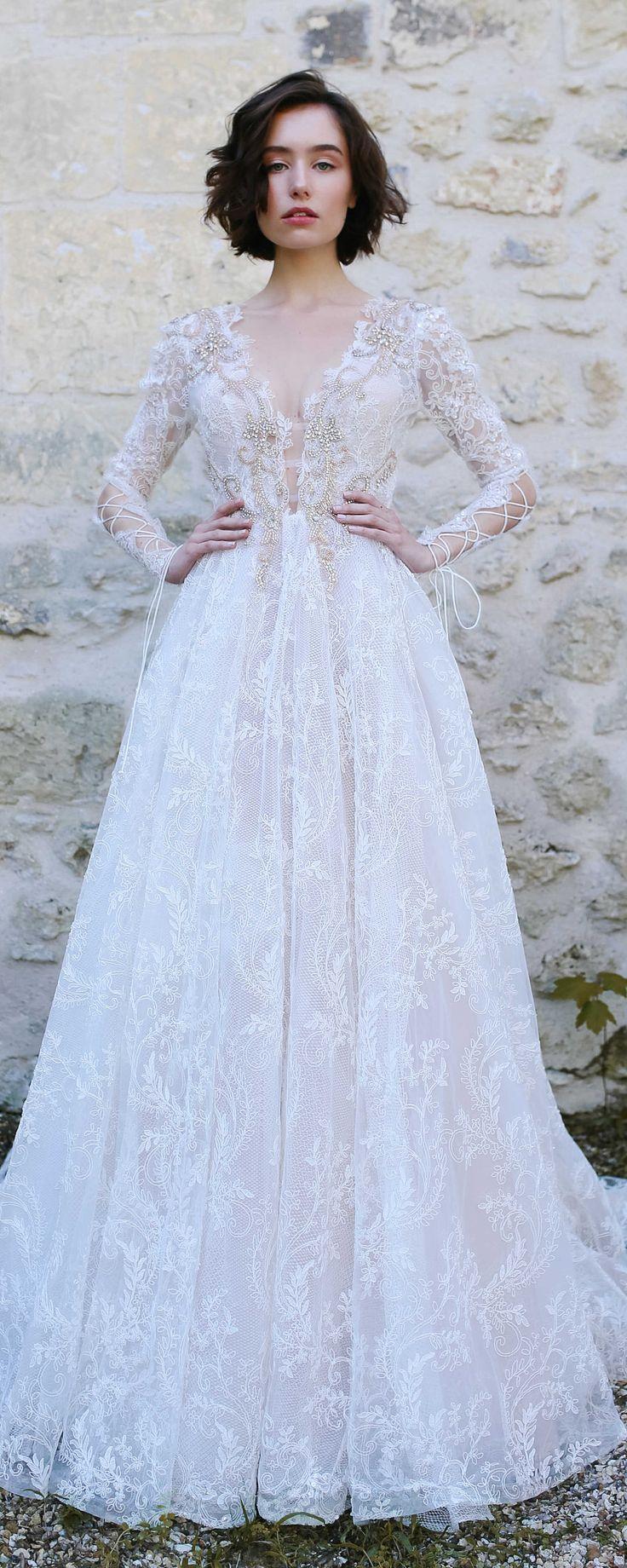Mariage - Wedding Dress OLIVIA, Long Sleeve Wedding Dress, Boho Wedding Dress, Fairy Wedding Dress, Dress Wedding, Wedding, Beach Wedding Dress