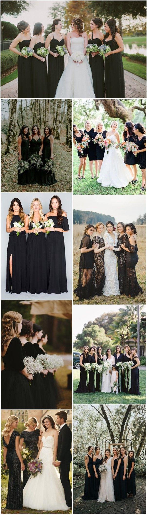 Hochzeit - Don’t Miss These 22 Black Bridesmaid Dresses For Your Fall And Winter Wedding!