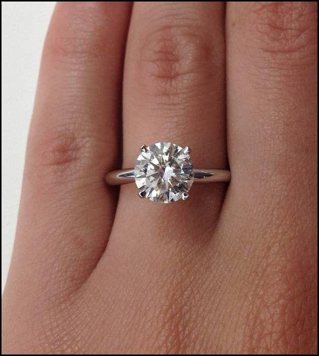 Wedding - A Perfect 4.2CT Round Cut Solitaire Russian Lab Diamond Ring