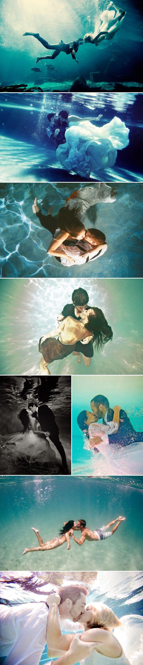 زفاف - 27 Beautiful Underwater Engagement Photos