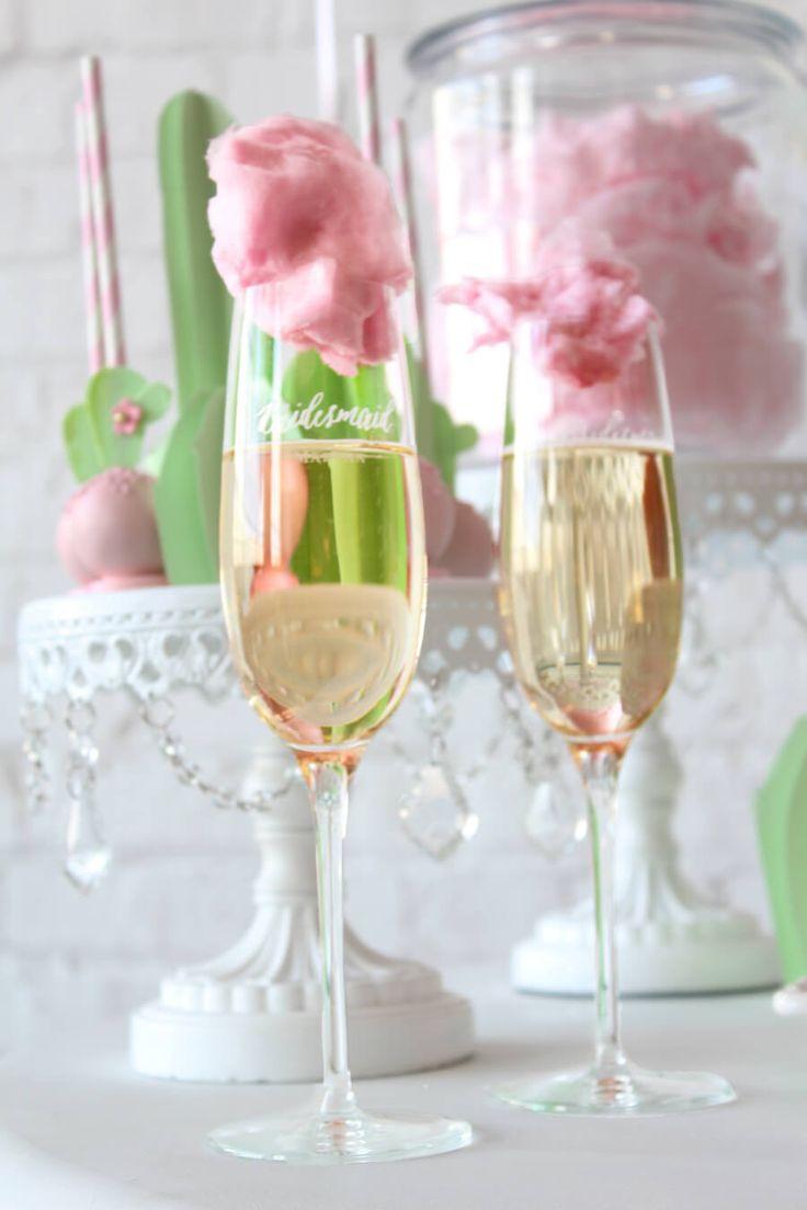 Hochzeit - “Cactus And Cotton Candy” Bridesmaid Brunch With Gifts You Can Customize In Just A Few Clicks