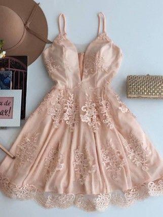 Mariage - Cute Homecoming Dress Sexy Spaghetti Straps Short Prom Dress Party Dress JK293