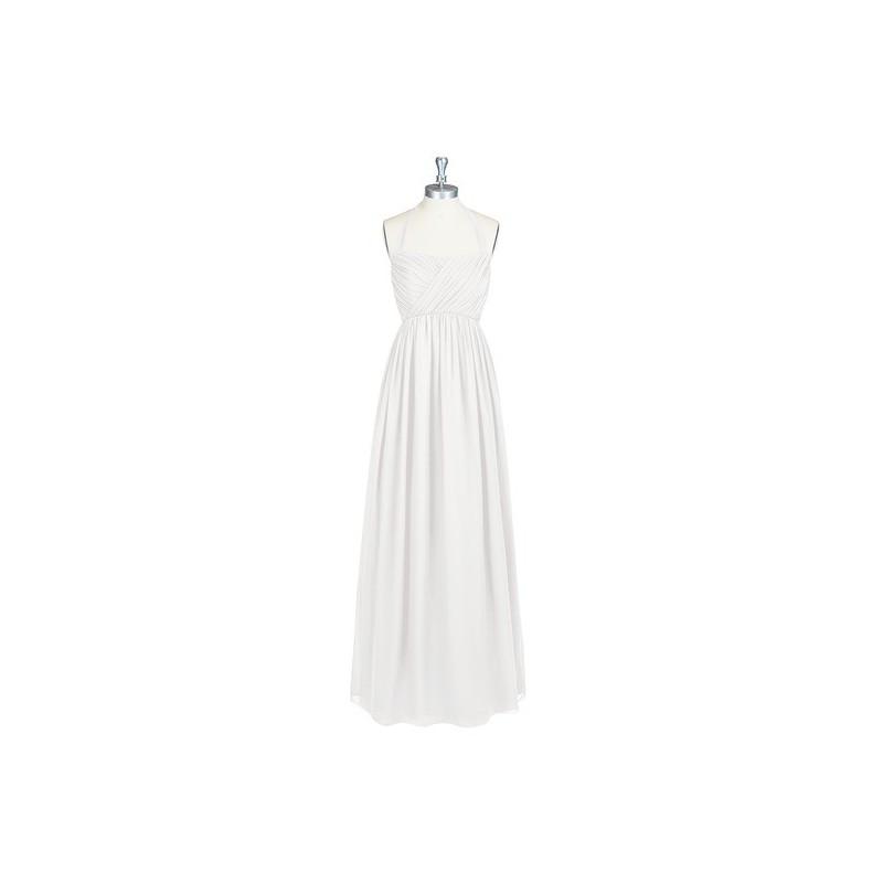 زفاف - Ivory Azazie Francesca - Bow/Tie Back Floor Length Halter Chiffon Dress - Charming Bridesmaids Store