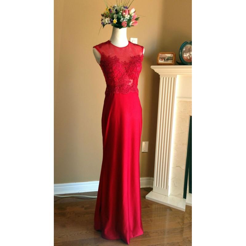 Wedding - Red lace dress, lace bridesmaid dress, red bridesmaid dress, lace prom dress, red prom dress - Hand-made Beautiful Dresses