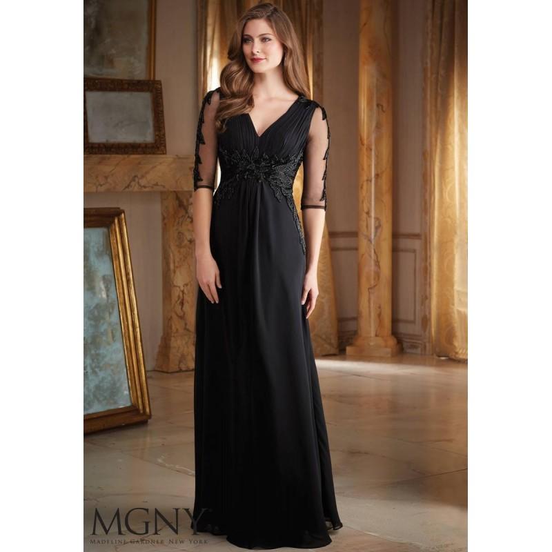 Wedding - Black MGNY Madeline Gardner New York 71415 MGNY by Mori Lee - Top Design Dress Online Shop