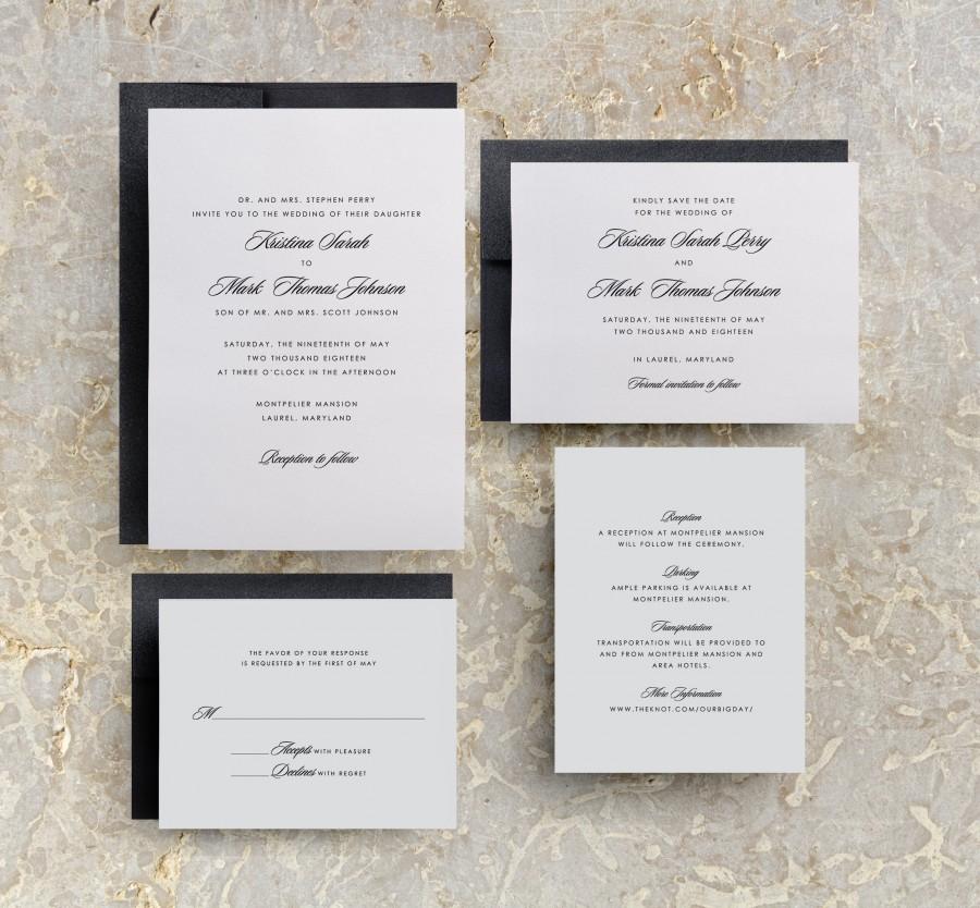 Mariage - Simple Wedding Invitations, Simple Invitations, Printable Wedding Invitations, Black and White Wedding, Formal Invitations, Formal Wedding