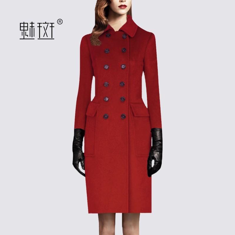 Hochzeit - Double Breasted Wool Winter Coat Overcoat - Bonny YZOZO Boutique Store