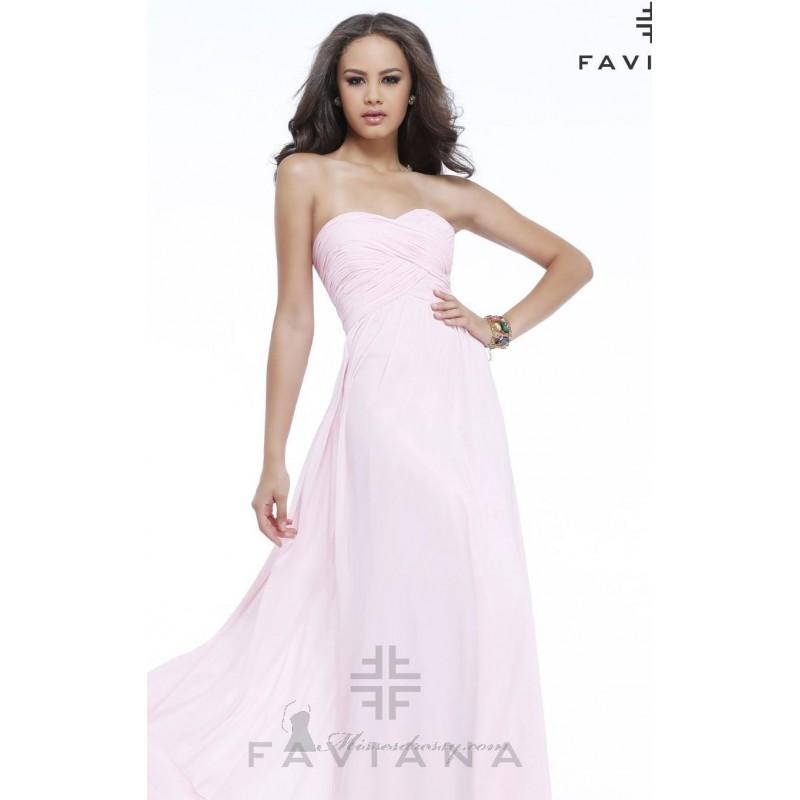 زفاف - Ice Pink Strapless Sweetheart Gown by Faviana - Color Your Classy Wardrobe