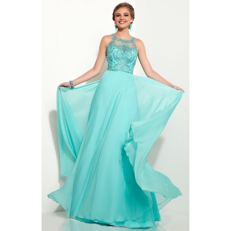 Wedding - Aqua Studio 17 12612 - Sleeveless Long Chiffon Sequin Dress - Customize Your Prom Dress