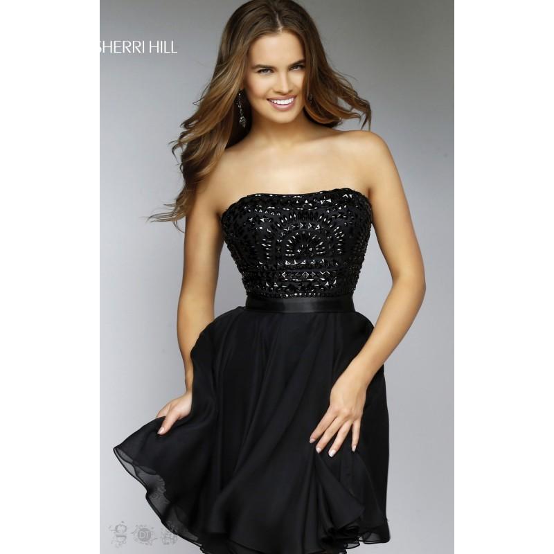 Mariage - Black Sherri Hill 1961 - Short Dress - Customize Your Prom Dress