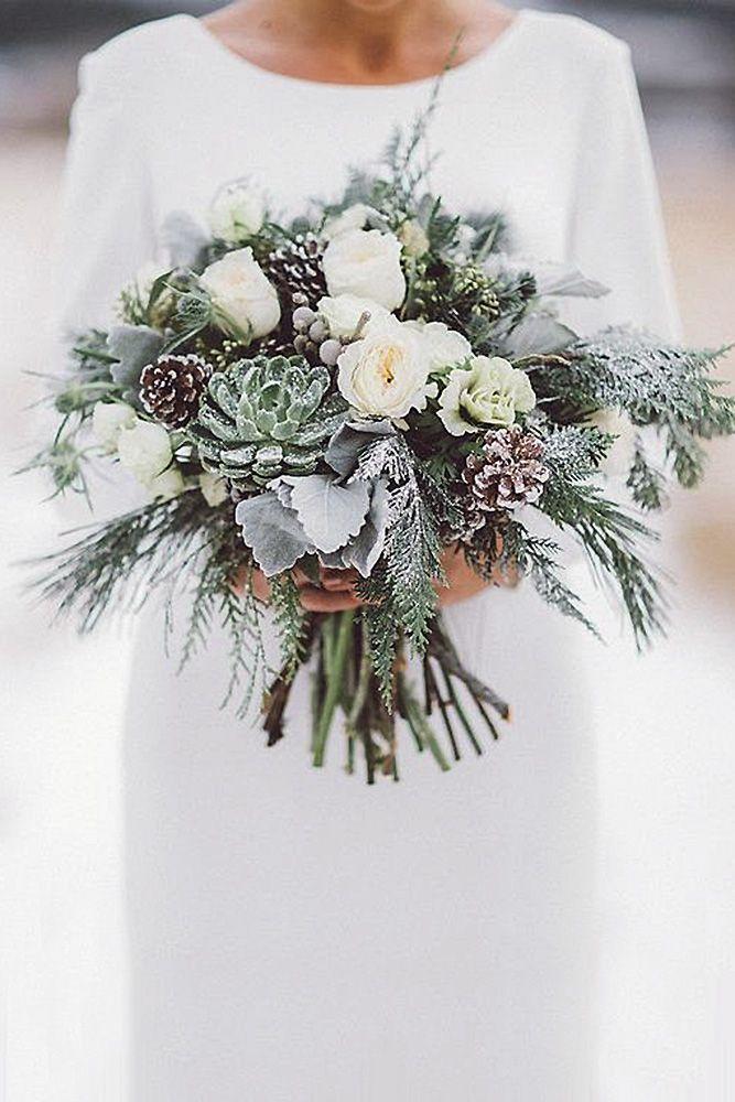 Wedding - 36 Stunning Winter Wedding Bouquets