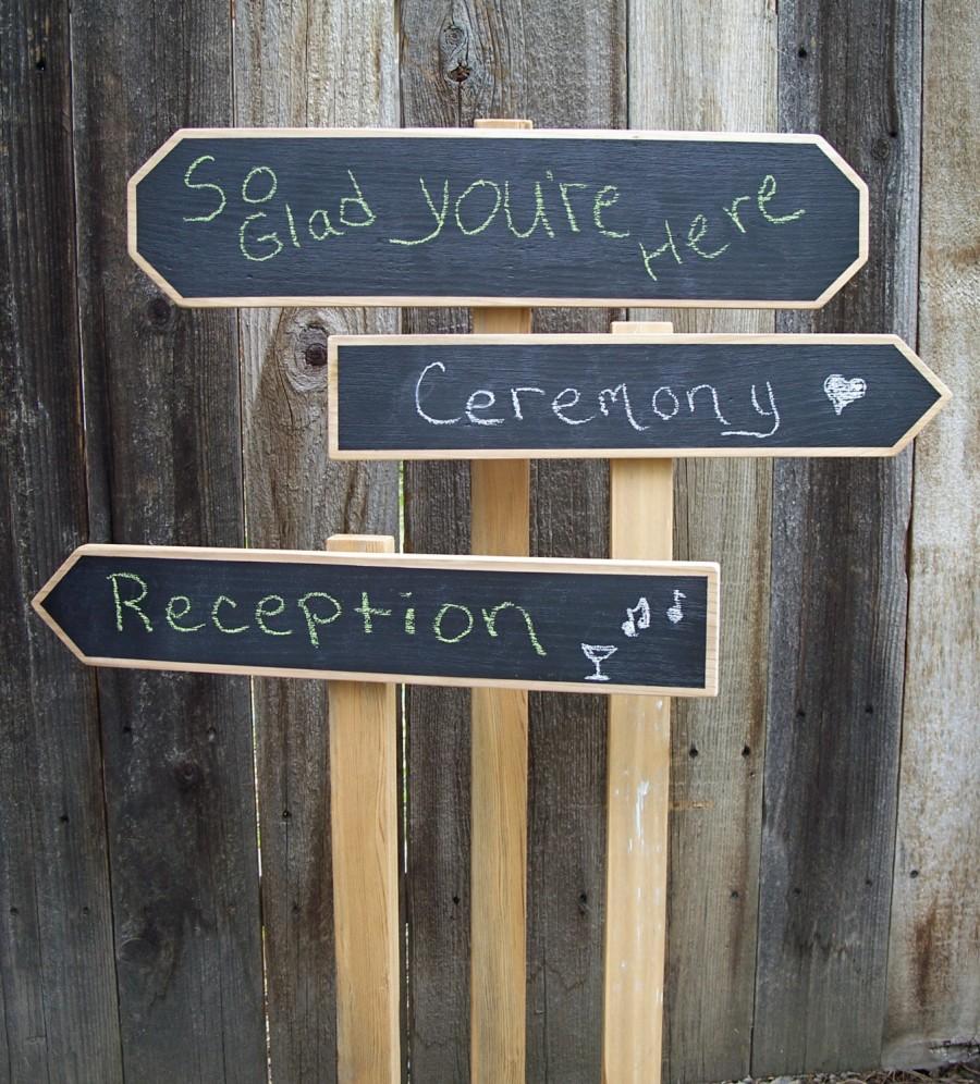 Mariage - Chalkboard Wedding Signs Set of Three, Event Sign, Chalkboard Sign Set